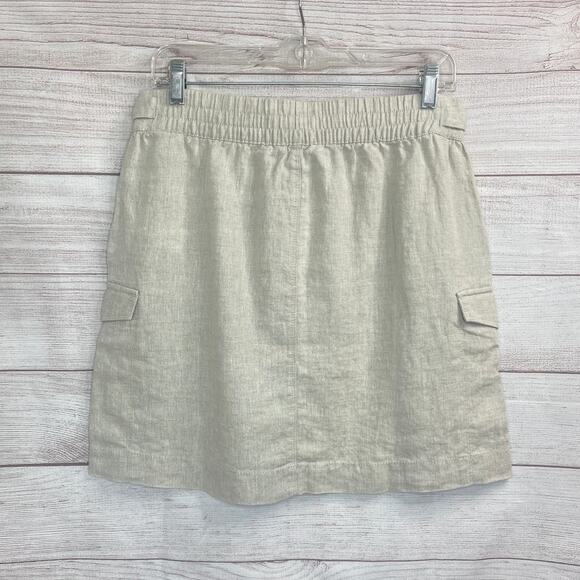 Athleta Voyager Beige Linen Skirt Women’s Size 8 - Picture 6 of 7